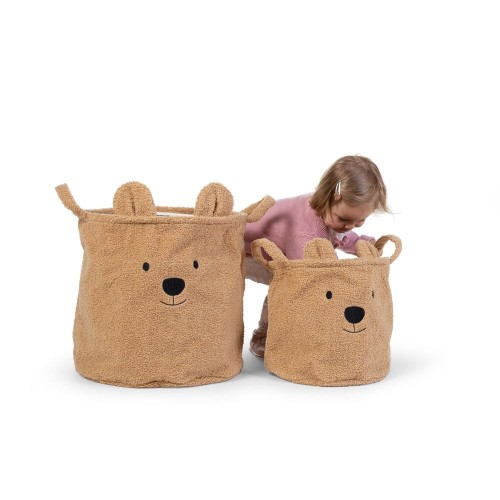 Childhome, Pluszowy pojemnik na zabawki 30 x 30 x 30 cm Teddy Bear
