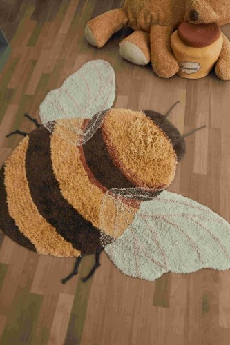 Lorena Canals Dywan bawełniany Pszczoła Bee Planet Bee 115×150