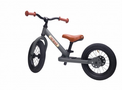 Trybike Pierwszy rowerek trójkołowy dziecięcy biegowy 2w1 szary matowy 