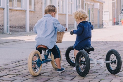 Trybike Pierwszy rowerek trójkołowy dziecięcy biegowy 2w1 szary matowy 