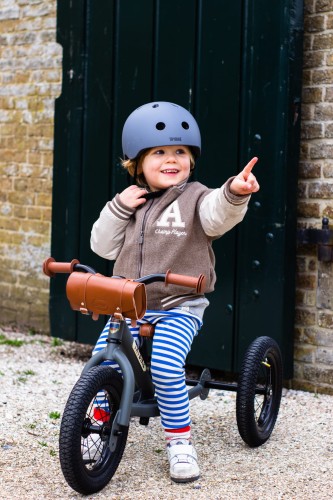 Trybike Pierwszy rowerek trójkołowy dziecięcy biegowy 2w1 szary matowy 