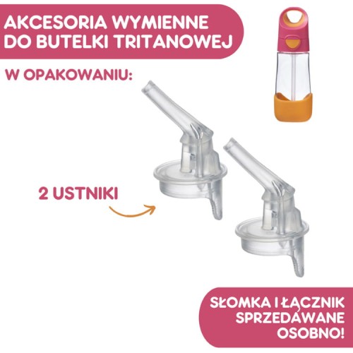 b.box Zapasowe Ustniki Silikonowe do Butelki Tritan (2 szt.)