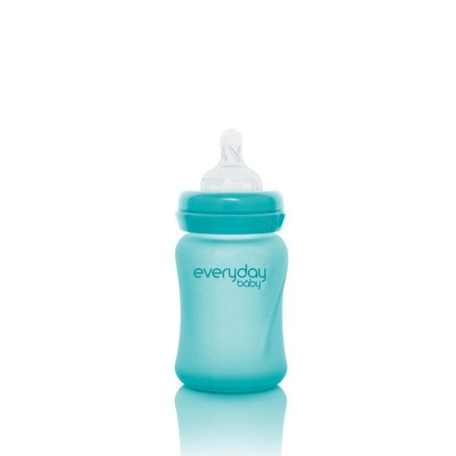 Everyday Baby Szklana Butelka Reagująca na Temperaturę 150 ml S - turkusowa  