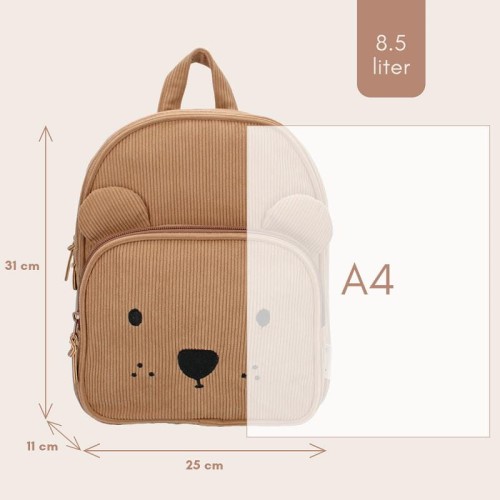 KIDZROOM Plecak dla dzieci Beary Excited Brown 