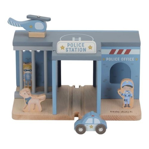 Little Dutch Posterunek Policji Drewniany z Figurkami 3+