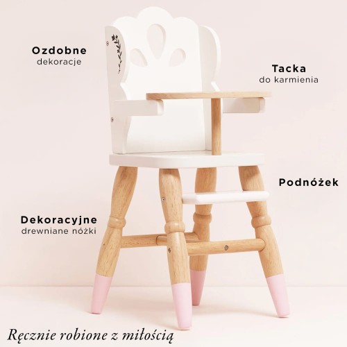 Drewniane krzesełko do karmienia lalek | Le Toy Van