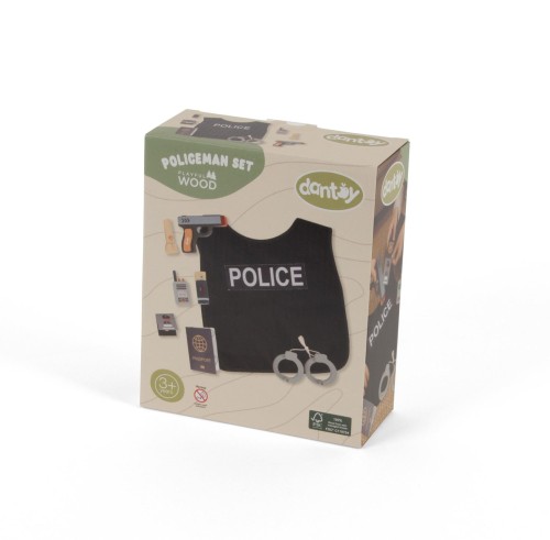 Dantoy Zestaw Mały Policjant Drewniane Akcesoria 3+