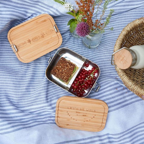 Lassig Lunchbox Stal Nierdzewna Bambus Garden Explorer