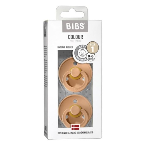Smoczek BIBS Duo Colour S Peach 0+ 