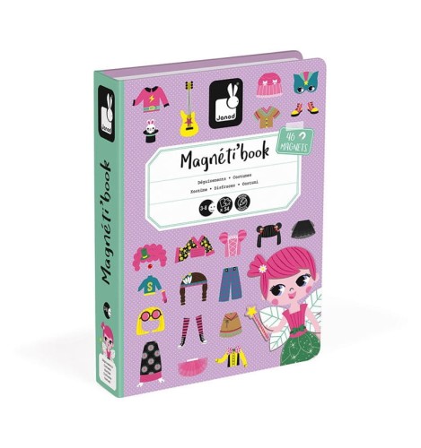 Janod Magnetyczna Układanka Kostiumy Dziewczynka 3+ Magnetibook