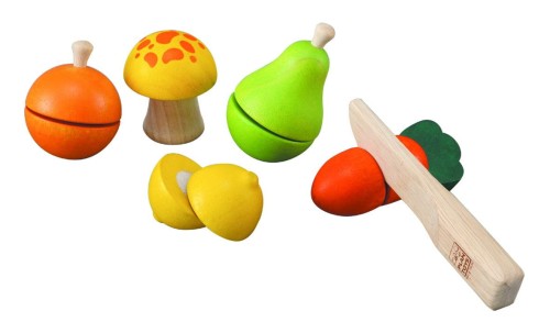 Plan Toys Drewniane Warzywa i Owoce do Krojenia 1+