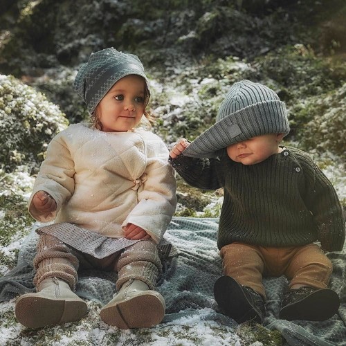 Elodie Details Czapka Wełniana Deco Turquoise 6-12m