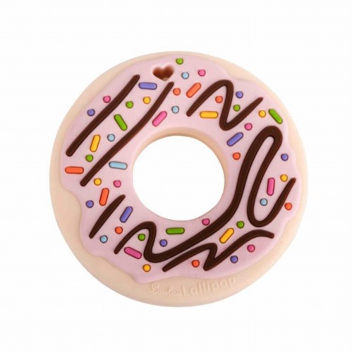 LouLou Lollipop Gryzak Silikonowy Donut Różowy 0+
