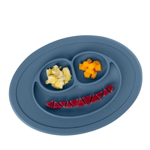 EZPZ Mini Mat Talerzyk z Podkładką 2w1 Ciemny Niebieski