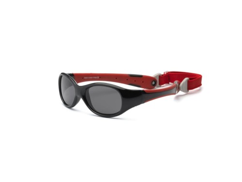 Okulary przeciwsłoneczne Real Shades Explorer Black and Red 2-4 lata
