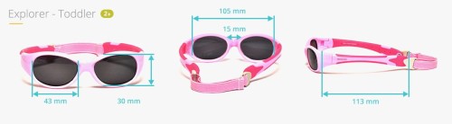Okulary przeciwsłoneczne Real Shades Explorer Black and Red 2-4 lata