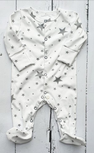 Pink No More Pajacyk GWIAZDKI 68cm Bawełna Oeko-Tex