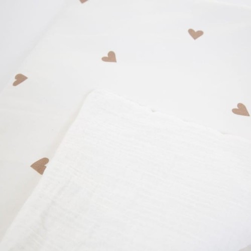 Childhome Kocyk Jersey Hearts 80x100cm dla niemowląt