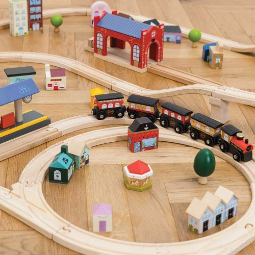 Le Toy Van Drewniana Kolejka Londyn 120el 3+