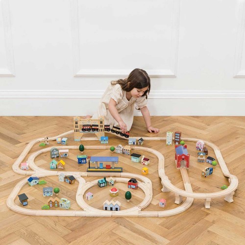 Le Toy Van Drewniana Kolejka Londyn 120el 3+
