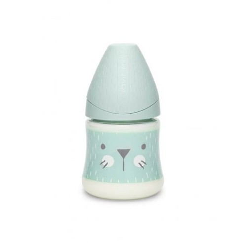 Suavinex HYGGE Butelka Antykolkowa 150 ml Miętowy Kotek 0+