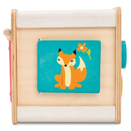 Drewniana kostka edukacyjna, zabawka sensoryczna dla dzieci, Le Toy Van