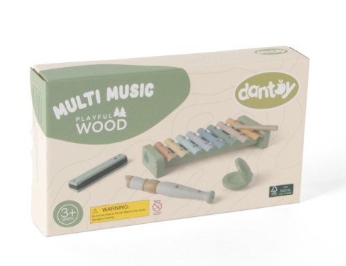 Dantoy Drewniane Instrumenty Muzyczne Zestaw FSC 3+