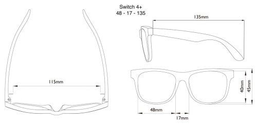 Real Kids Okulary Przeciwsłoneczne Switch Żółto-Pomarańczowe 4-7 lat