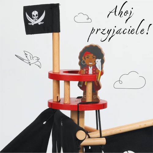 Le Toy Van Drewniany statek piracki Barbarossa FSC 3+