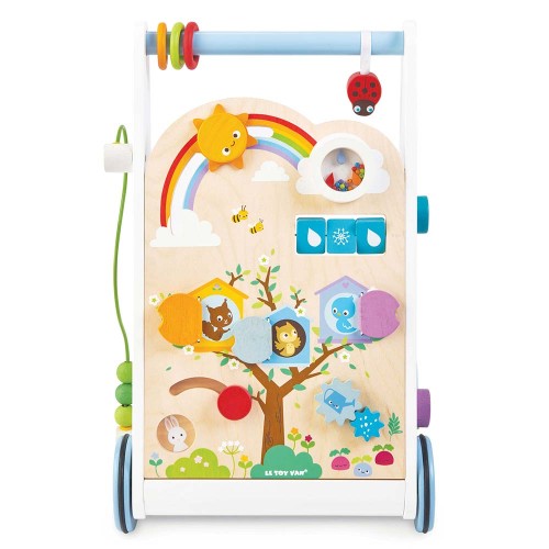 Drewniany chodzik edukacyjny, pchacz, sensoryczna zabawka dzieci Le Toy Van
