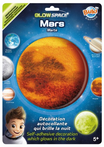 Buki Planeta Mars świecąca w ciemności 