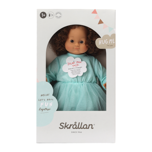 Lalka interaktywna Skrållan Lillan Brunetka 42cm 3+