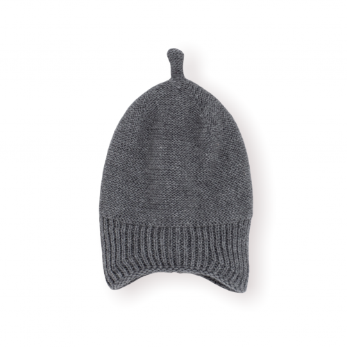 Czapeczka Aspen grafitowy melanż 0-12 m | Bawełna Organic