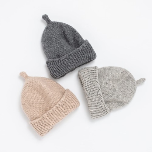 Czapeczka Aspen grafitowy melanż 0-12 m | Bawełna Organic