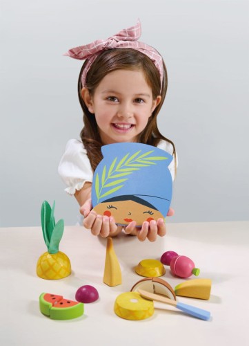 Tender Leaf Toys Deska z Owocami Tropikalnymi 12el 3+