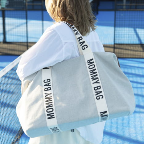 Torba Mommy Bag Signature Szara