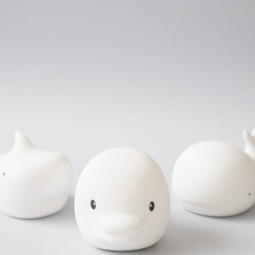Rabbit&Friends, Zestaw 3 silikonowych lampek białych Morskie