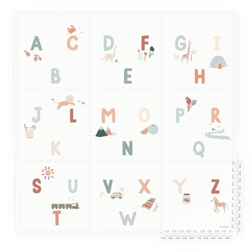 Play & Go, Dwustronna mata piankowa puzzle i pudełko na zabawki 2w1 Alfabrt