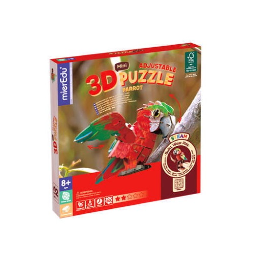 MieEdu Puzzle 3D mini Papuga 60el 4+