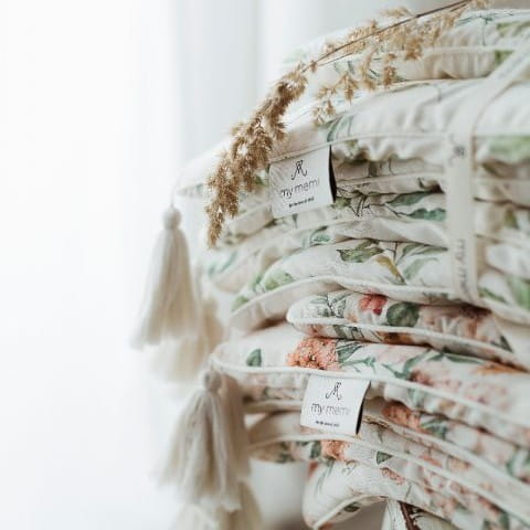 My Memi Poduszka Bambusowa 25x30 botanic