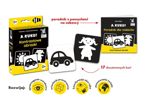 Kapitan Nauka Kontrastowe Obrazki A kuku! Poradnik + Karty 0+