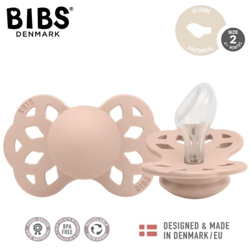 Bibs, Smoczek anatomiczny  Silikonowy M Blush