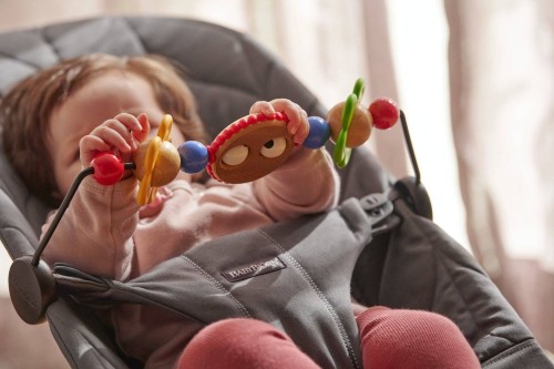 BabyBjorn Leżaczek Bliss Woven Antracyt + Zabawka
