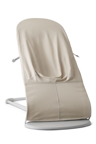 BabyBjorn Leżaczek Balance Soft Tri Fabric Jasny Beż + Zabawka