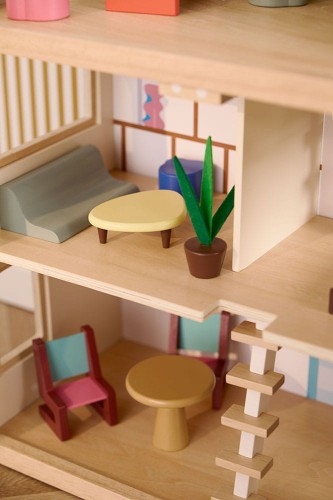 Kid's Concept Domek dla Lalek AIDEN Drewniany 3 Piętra 