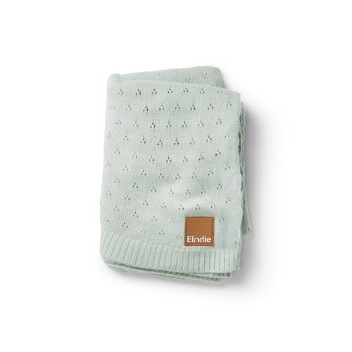 Elodie Details Kocyk Pointelle Mineral Green 100x75 cm