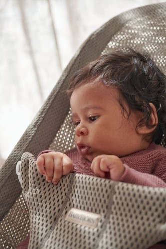 BabyBjorn Leżaczek Bliss Mesh  Szary Beż