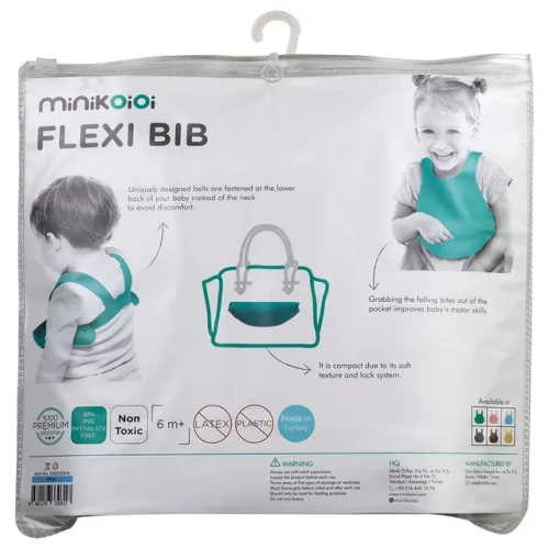Minikoioi - Silicone Flexi Bib - Deep Blue (1).webp