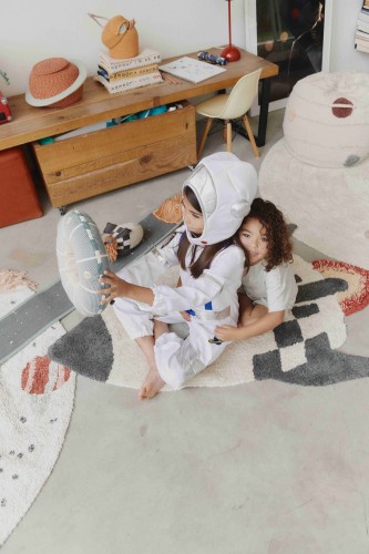  Lorena Canals Dywan bawełniany Rakieta "Mom, I want to be an astronaut" 85x135 