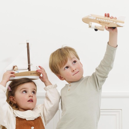 Le Toy Van Drewniany Samolot Ruchome Śmigła 2+